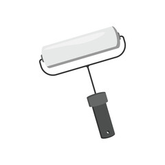 A painting roller on a white background. Wall painting.