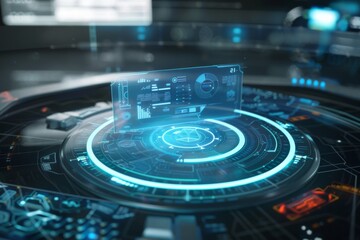 Obraz premium futuristic user interface of a holographic display