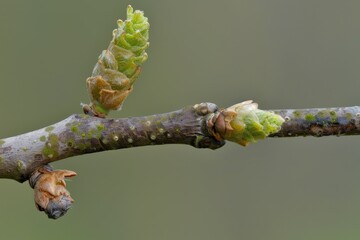 Fototapeta premium Detailed view of a single tree branch. Ideal for nature concepts