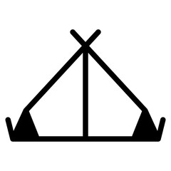 Tent Icon Design Vector Symbol Camp Travel Event