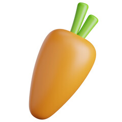 3d render of orange carrot.