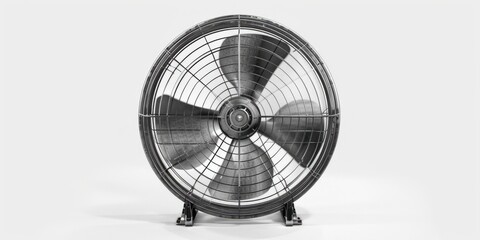 Classic black and white photo of a vintage fan. Perfect for retro design projects