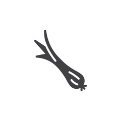 Chive herb vector icon