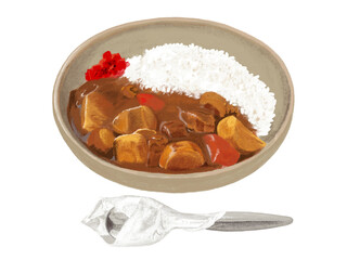 カレーライス（スプーン付き）