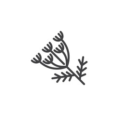 Dill herb vector icon