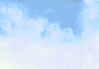 Cloudy Sky Blue With Pastel Gradient Grunge Texture Abstract Background