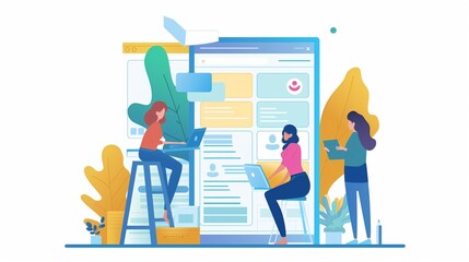 A Group of People Are Focused On The Screen Of A Digital Tablet Computer.