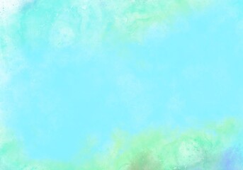 Abstract Cyan Watercolour Texture Background