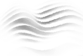 Gradientt wavy halftone dotted pattern. Vector illustration

