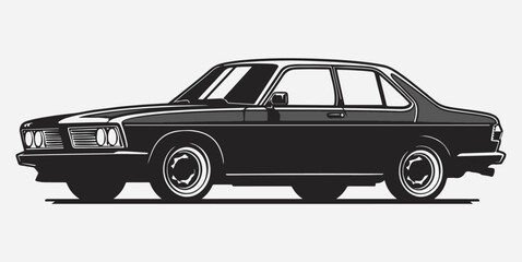 vector stencil black car logo