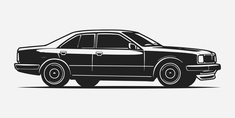 vector stencil black car logo