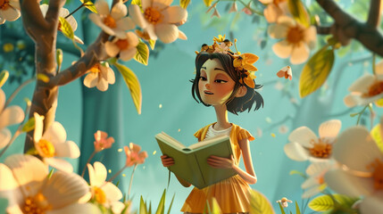 A rendered frame from a 3D animated short film featuring stylized characters and vibrant environments showcasing the creative storytelling and visual effects achievable through 