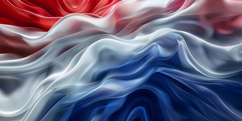 Wavy tile background in red, white and blue
