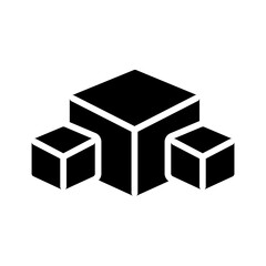 Vector solid black icon for Modular