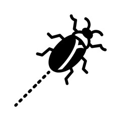 Vector solid black icon for Roaches