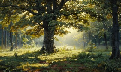 Naklejka premium tree in the forest