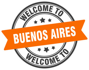 Welcome to Buenos Aires stamp. Buenos Aires round sign