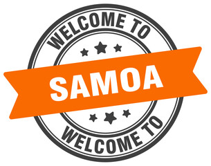 Welcome to Samoa stamp. Samoa round sign