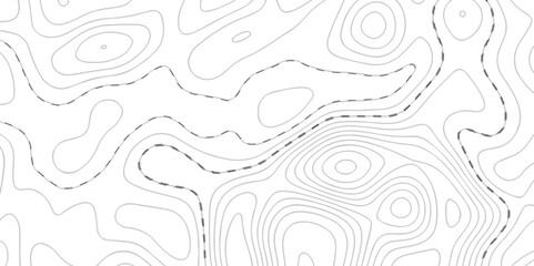 Abstract pattern with lines. Abstract sea map geographic contour map and topographic contours map background. Abstract white pattern topography vector background. Topographic line map background.