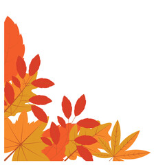 Naklejka premium Autumn Leaf Corner