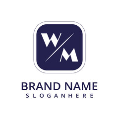 Naklejka premium initial monogram logo with creative design. 