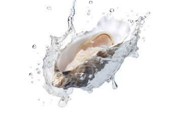 The Luminescent Oyster: A Pearl of the Deep on White or PNG Transparent Background.