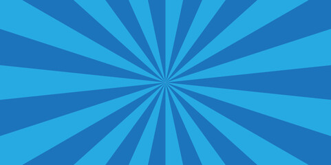 Abstract blue ray beam space sunburst vector shine glow background.