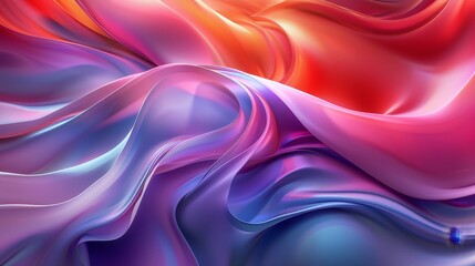 Obraz premium Abstract Gradients Dynamic Composition: A 3D image featuring a dynamic composition of abstract gradients