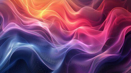 Obraz premium Abstract Gradients Digital Art: A 3D image of abstract digital art showcasing gradient color variations and intricate patterns