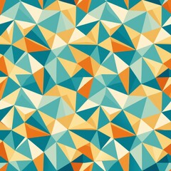 Fototapeta premium Seamless pattern of geometric paper polygons and shapes, tessellating in mesmerizing arrangements, Generative AI