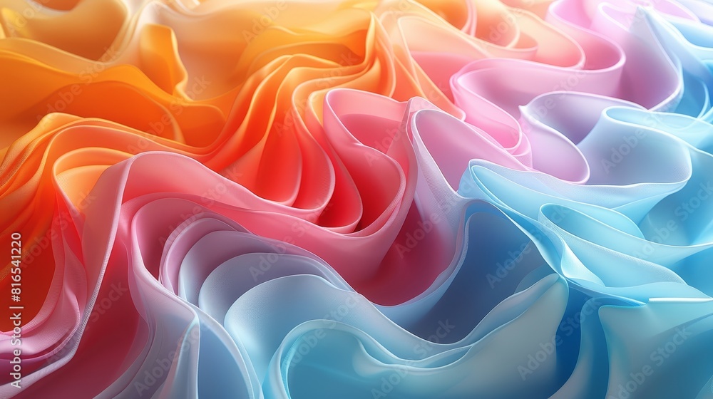 Aufkleber gradient art visual harmony: a 3d illustration demonstrating the visual harmony achieved through gra