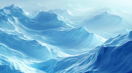 Obraz premium Nature Gradients Glacier: A 3D illustration showing gradients in a glacier landscape, with ice