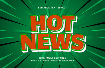 hot news 3d editable text effect