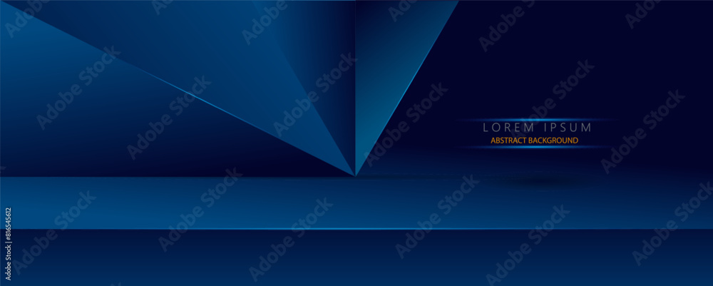 Poster abstract dark blue banner design background with diagonal geometric overlay layer. modern square sha