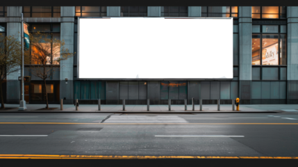 Blank billboard on the street
