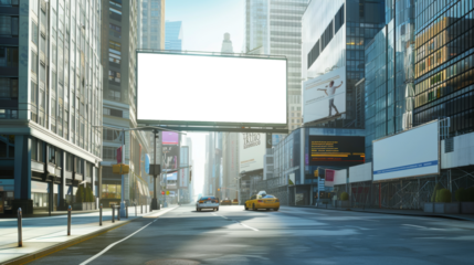 Blank billboard on the street