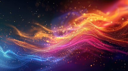 Glowing abstract aurora modern background design. Modern particle liquid dynamic background template