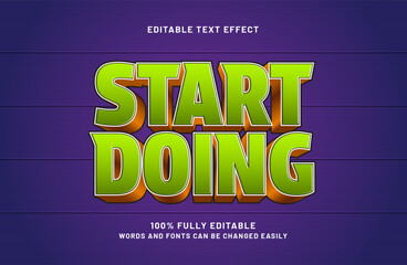 start doing 3d editable text effect