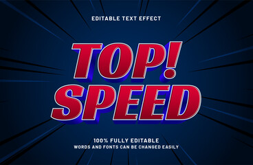 top speed 3d editable text effect