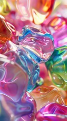 Colorful Glass 3D Object, abstract wallpaper background