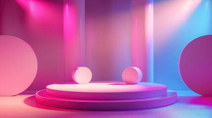 Abstract cylinder podium, Product display presentation, show cosmetic product, Background vector 3d studio room concept,3d pastel podium for your product