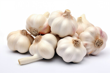 Garlic isolated on white background with clipping path.