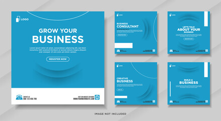 Digital marketing for social media post or square banner template