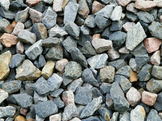 Close up of small stones as nature background.