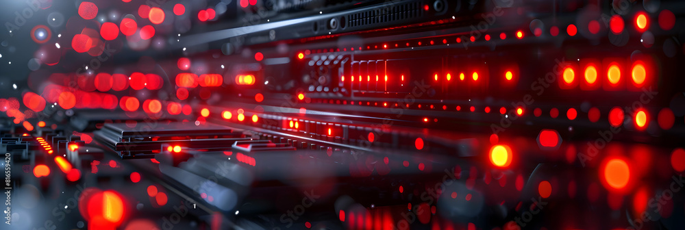 Poster impact of distributed denial of service attacks: photo realistic flat 3d icon overwhelming server, i