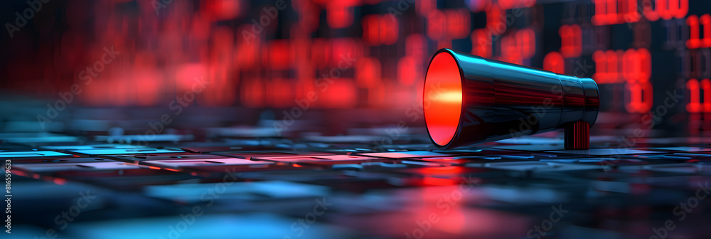 Poster photo realistic eavesdropping attack intercepting communication concept as flat 3d icon representing