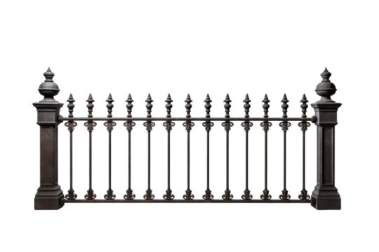 Shadows of Elegance: A Dance of Black Iron on a Canvas of White on White or PNG Transparent Background.