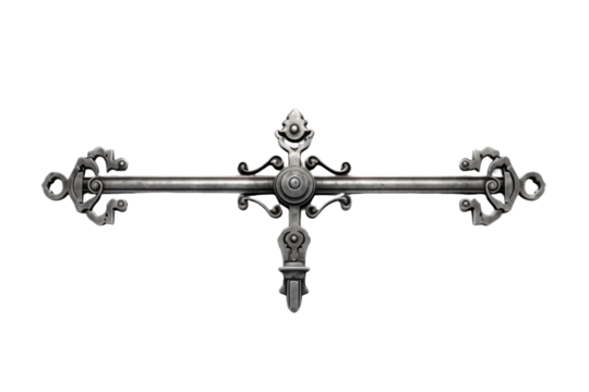 Intricate Metal Masterpiece on White or PNG Transparent Background.