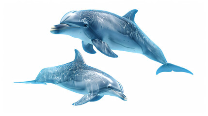 Fototapeta premium Family Bond Among Bottlenose Dolphins
