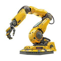 industrial robot isolated on white.